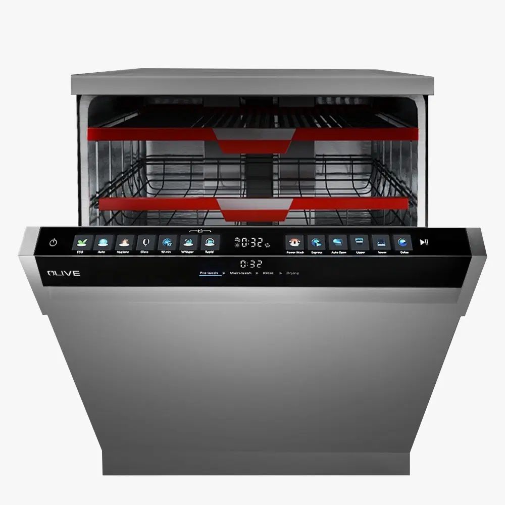 ظرفشویی 15 نفره الیو نقره ای مدل 15AD6 NEXA